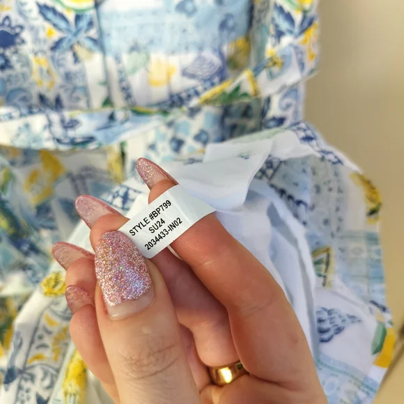 J. Crew Lemon Floral Beach Print Sleeveless Midi‎ Shirt Dress 100% Cotton - Picture 6 of 8